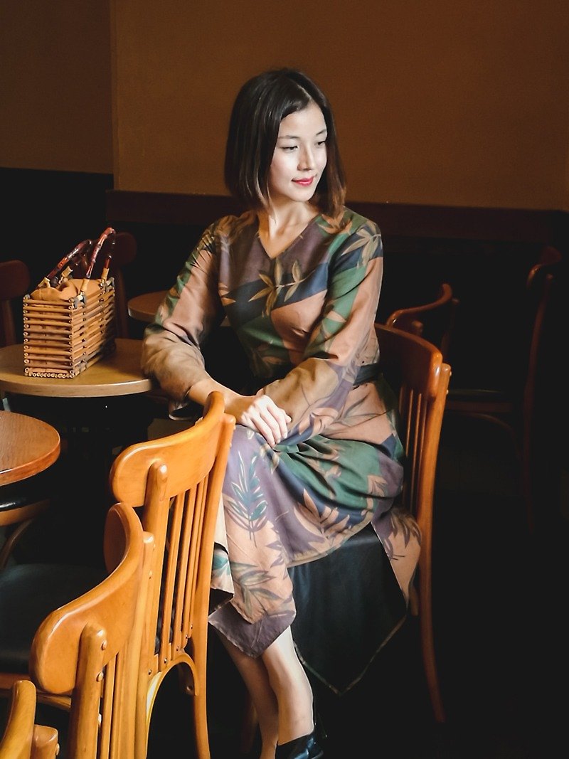 Pin Xiangyun yarn 2017 autumn new fragrant cloud yarn dress wear more Ozu taste - One Piece Dresses - Silk 