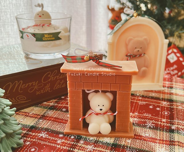 Winter Fireplace Bear Candle Scented Candle Combination Christmas Exchange  Gift - Shop Fuzuki Candle Studio Candles & Candle Holders - Pinkoi