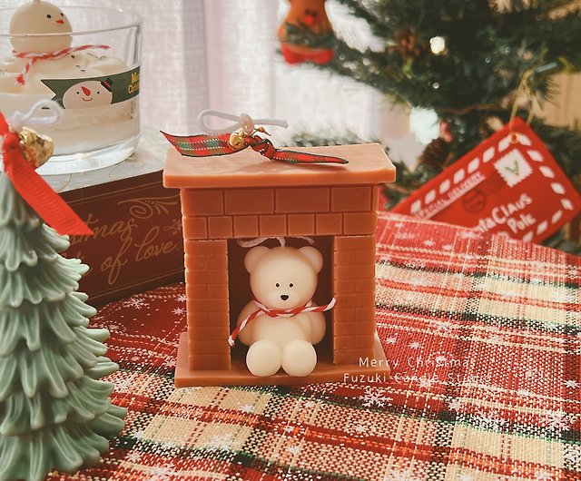 Winter Fireplace Bear Candle Scented Candle Combination Christmas Exchange  Gift - Shop Fuzuki Candle Studio Candles & Candle Holders - Pinkoi