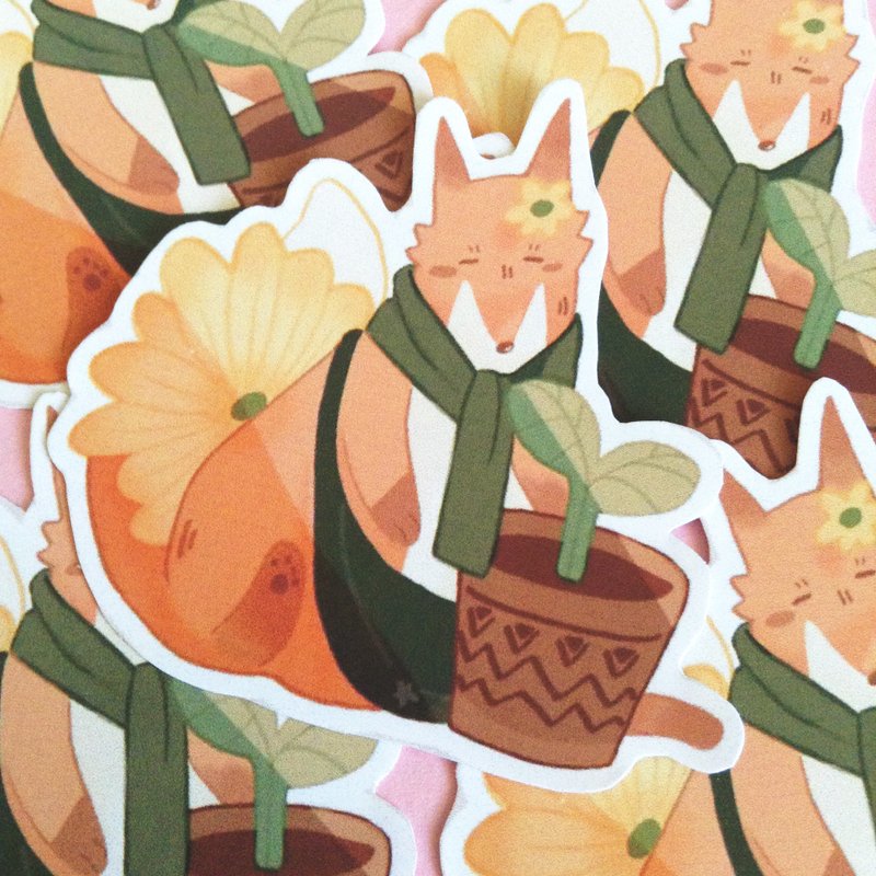 手繪插畫大貼紙_森林好朋友BETAFIN - 貼紙 - 紙 