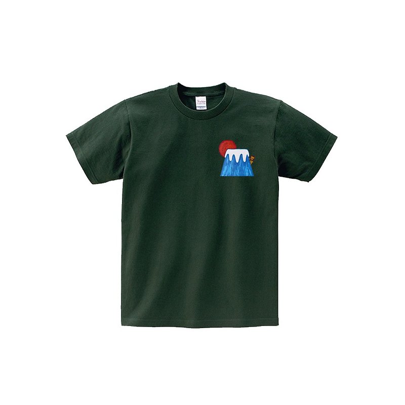 kami cotton unisex T-shirt | Mount Fuji/Left Chest - เสื้อฮู้ด - ผ้าฝ้าย/ผ้าลินิน หลากหลายสี