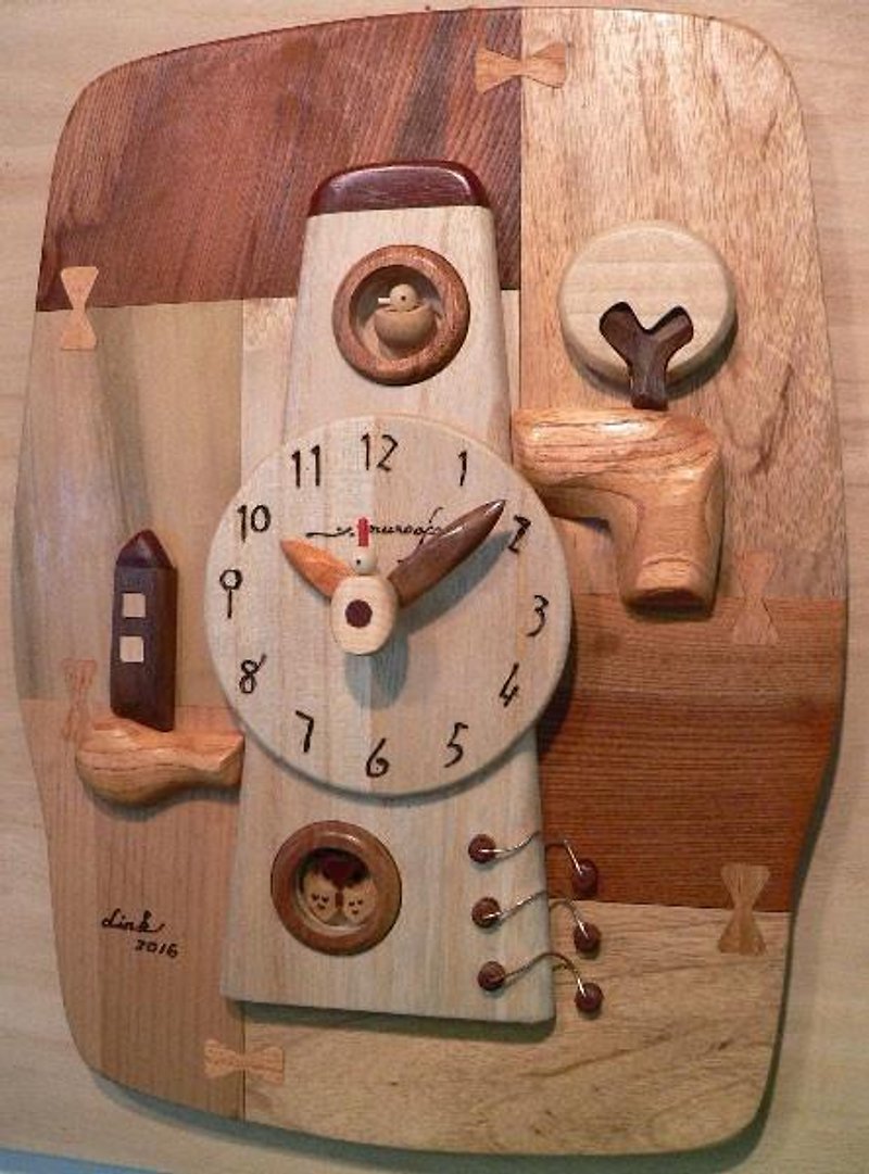 リンク　　＊寄木 - 時計 - 木製 