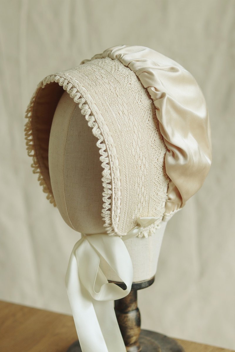 象牙白色百搭帽子 Bonnet - 帽子 - 其他材質 