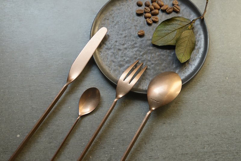 [Portugal] HERDMAR a century tableware gift MALMÖ four groups - vintage Bronze color - Cutlery & Flatware - Other Metals Gold