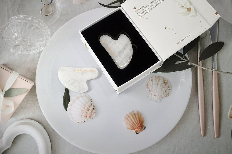 【Cooling and Relief】Howmore Living White Jade Heart-Shaped Scraping Board - Other - Other Materials White