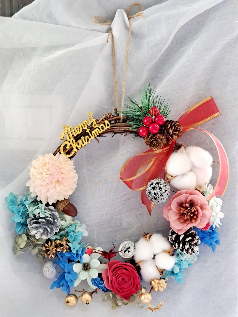 Christmas everlasting wreath - ตกแต่งต้นไม้ - พืช/ดอกไม้ หลากหลายสี