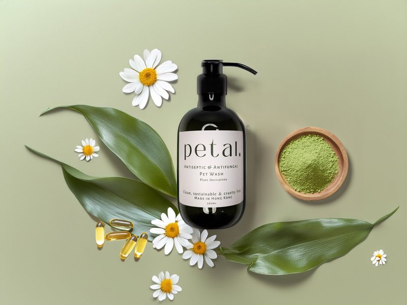 Petal - 抗菌抗炎寵物沖涼液 500ml - 寵物沐浴乳/洗毛精 - 濃縮/萃取物 透明