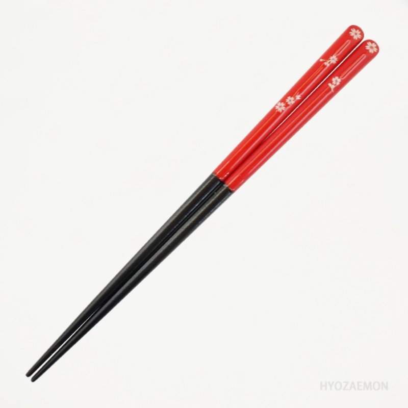 Hyozaemon Chopsticks, Premonition of the Beginning, Red, Medium, 21.5cm, Y-152 - Chopsticks - Wood 