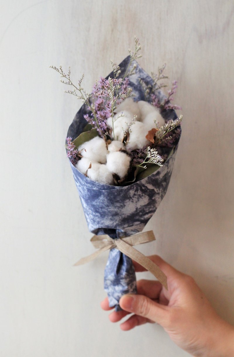 Exquisite small bouquet [dry flower series] azure ocean - ตกแต่งต้นไม้ - พืช/ดอกไม้ สีน้ำเงิน