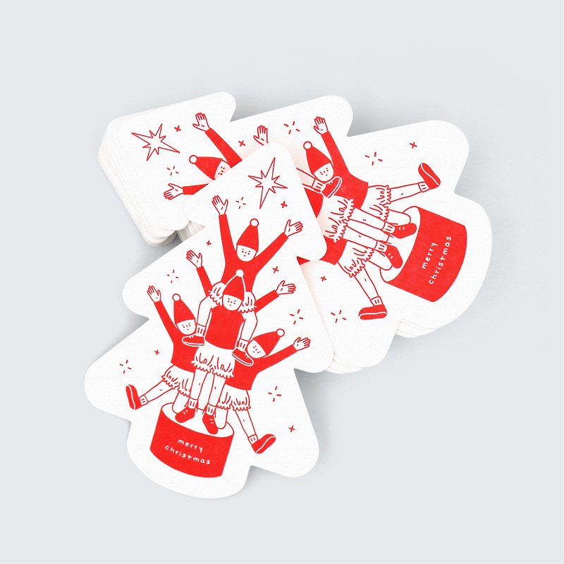 WEIRD CHRISTMAS CARD 2020 聖誕卡 - 卡片/明信片 - 紙 紅色