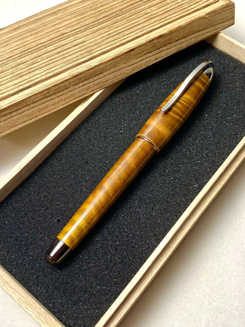 3952老山羊-那魯灣 金絲楠木 高清高亮版 書法鈦尖鋼筆 - 鋼筆 - 其他材質 
