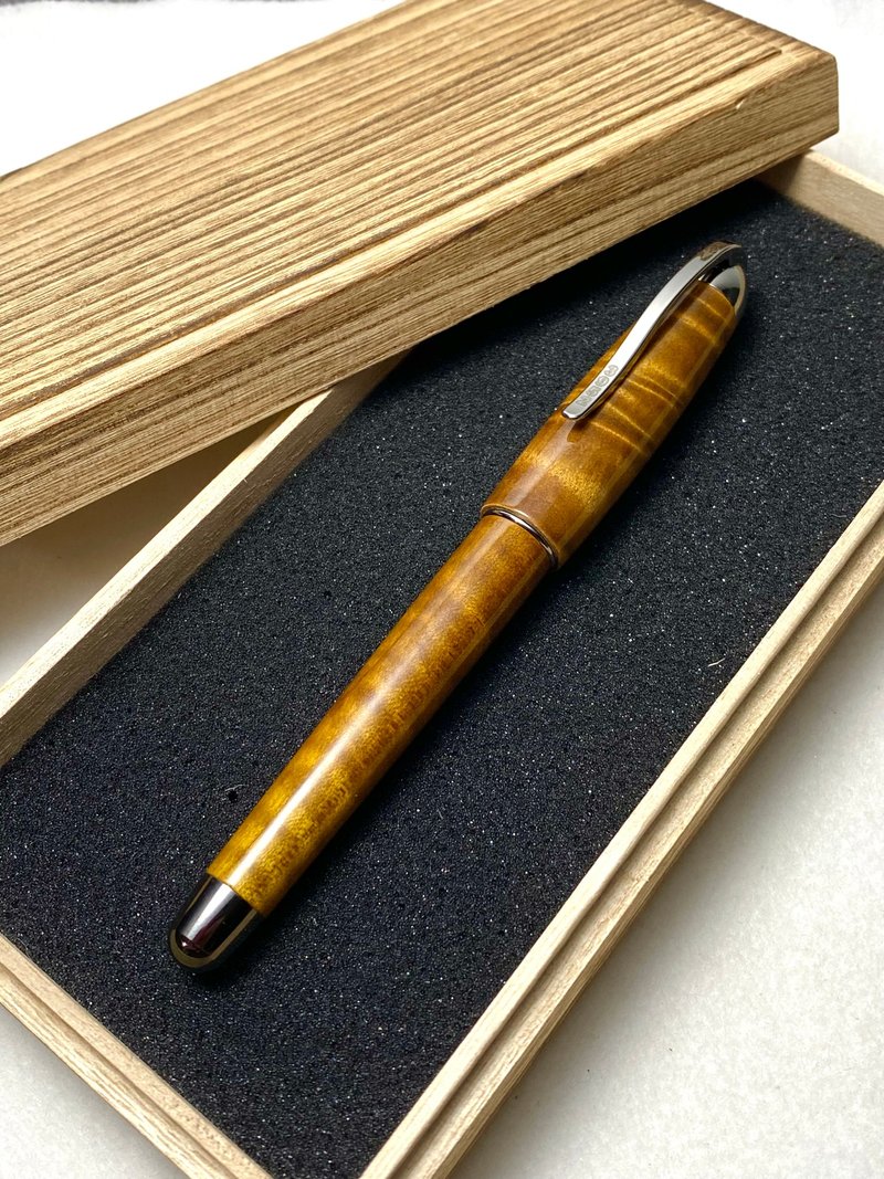 3952老山羊-那魯灣 金絲楠木 高清高亮版 書法鈦尖鋼筆 - 鋼筆 - 其他材質 