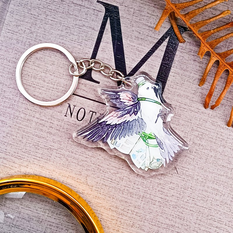 Homing Pigeon B / stationery charm_ keychain - ที่ห้อยกุญแจ - พลาสติก หลากหลายสี