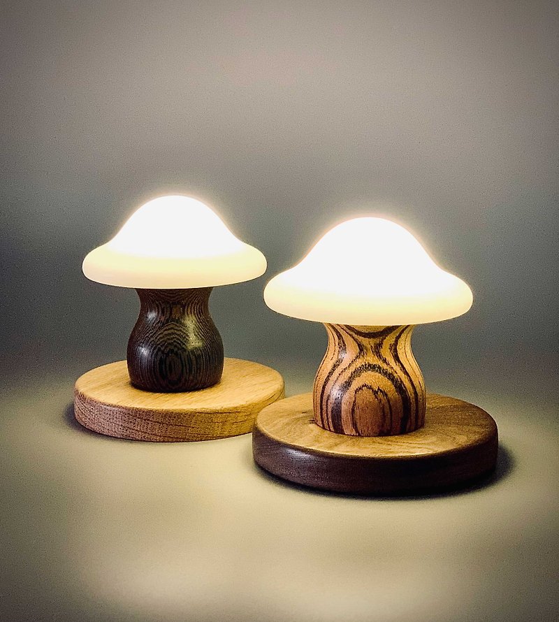 木製蘑菇小夜燈