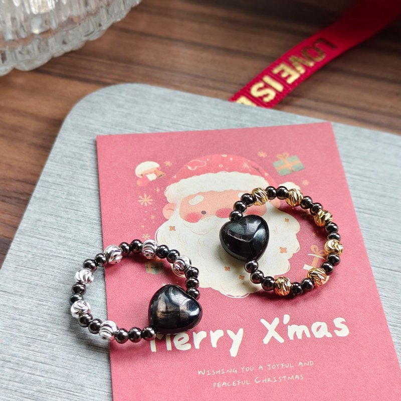 【Gold Fortune Stone Ring】Powerful Wealth Attraction & Protection Against Malice - General Rings - Crystal Black