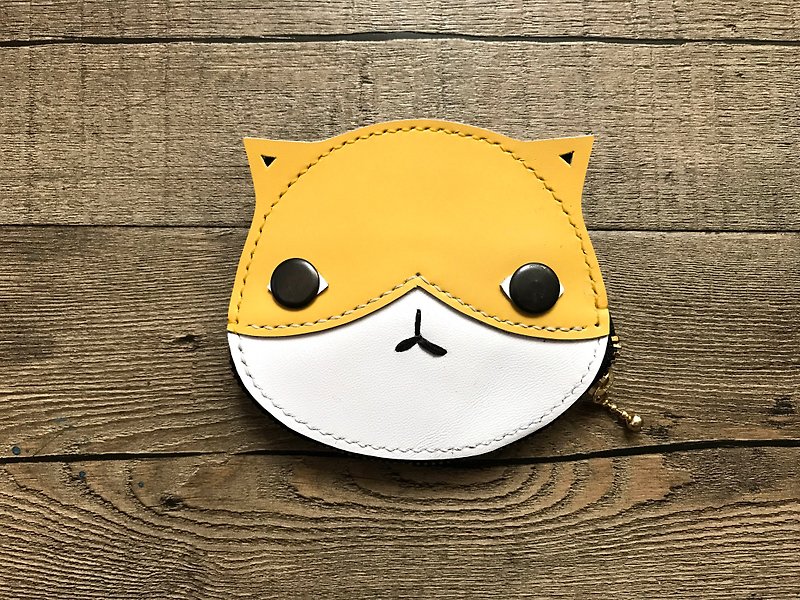 POPO│Little Yellow Cat│Lightweight Wallet│Real Leather - Coin Purses - Genuine Leather Yellow