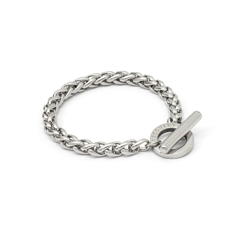 Recovery Thick Twist Bracelet (Bright Silver) - Bracelets - Stainless Steel Silver
