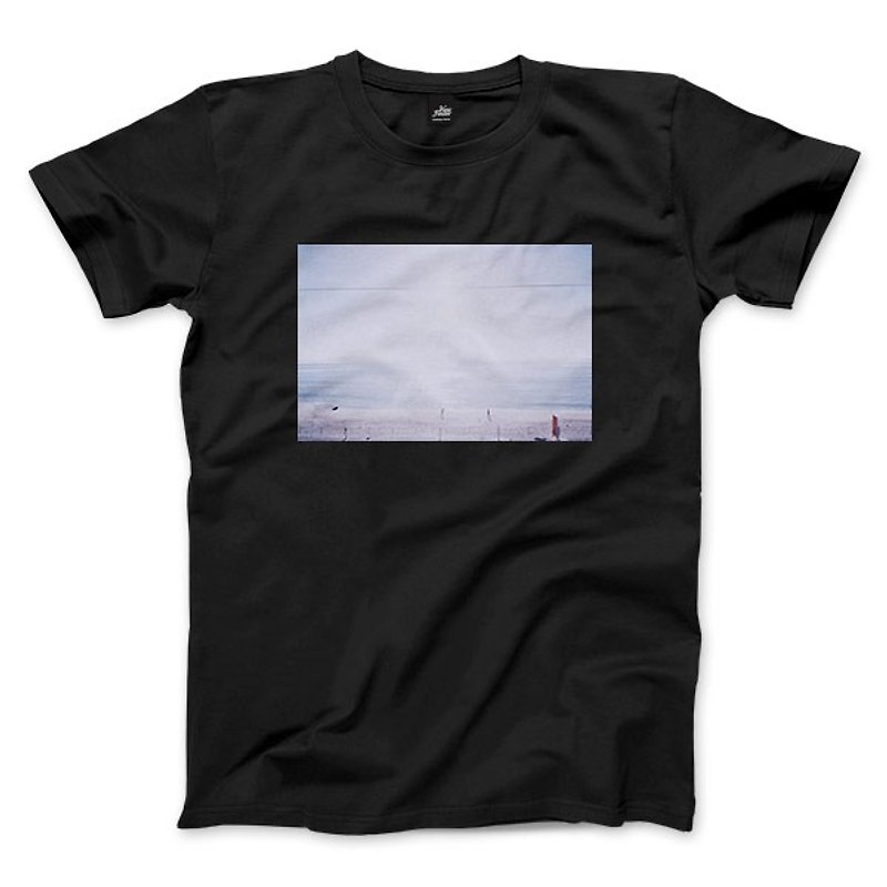 海のシーン-ブラック-ニュートラルTシャツ - Tシャツ メンズ - コットン・麻 ブラック