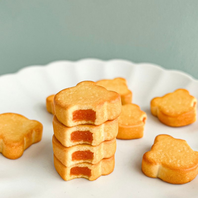 くまのパイナップルケーキ　チャーム　ミニチュア - 吊飾/掛飾 - 黏土 橘色