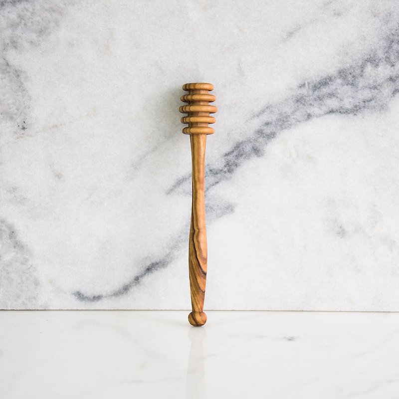 Fat Handle - Olive Wood Honey Stick - Other - Wood Brown