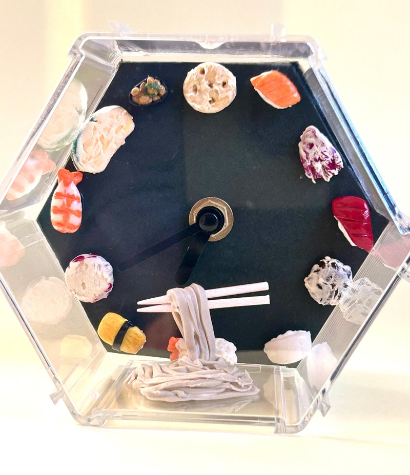 Sushi, Tempura and Soba Table Clock - Clocks - Clay Black