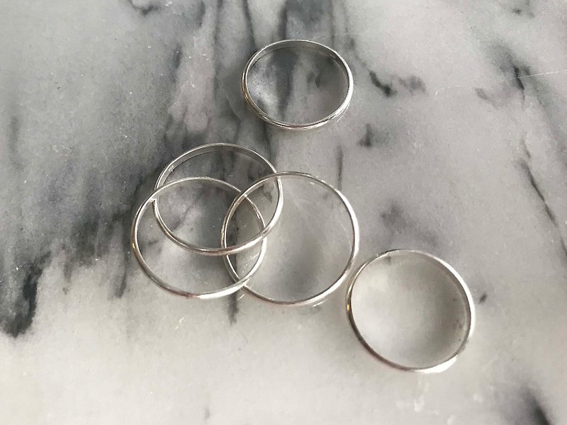 Basic often decorated plain ring silver 925 - แหวนทั่วไป - เงินแท้ 