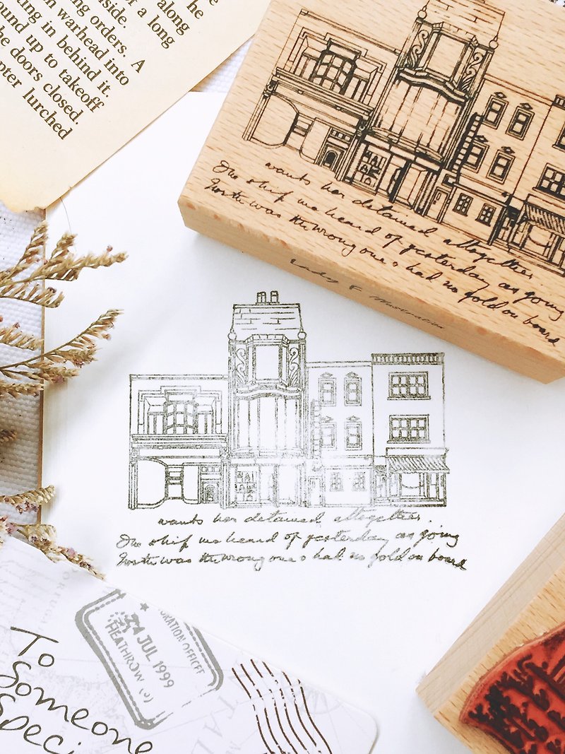 British town seal a paragraph - Stamps & Stamp Pads - Wood Brown