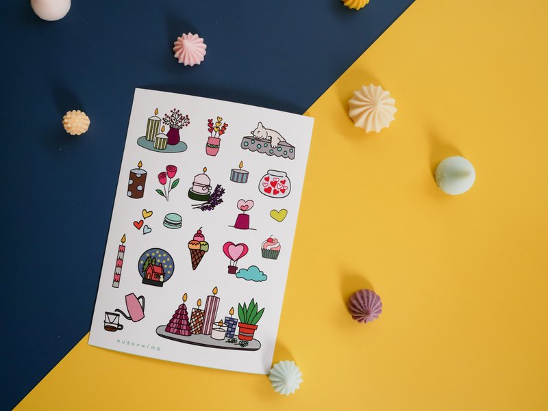 【โปร11.11 】Sticker GOOD DAY 1 sheet - 貼紙 - 防水材質 多色