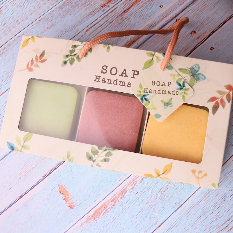 Green Forest Handmade Soap Gift Box Limited Lucky Bag 1 set of 3 shampoo soap bath soap exchange gifts - 石けん - 寄せ植え・花 グリーン