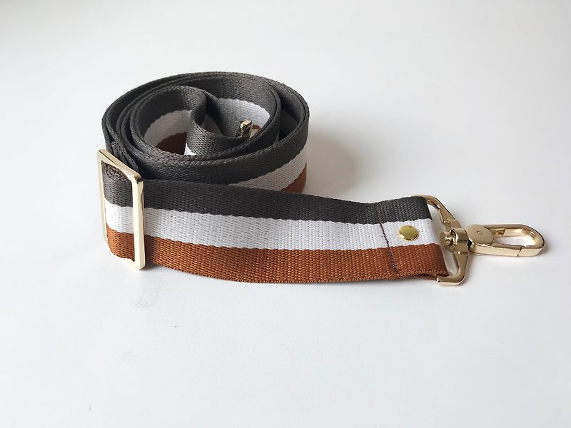 Handmade strap with cotton back strap straps can be adjusted to replace canvas straps - อื่นๆ - ผ้าฝ้าย/ผ้าลินิน สีกากี