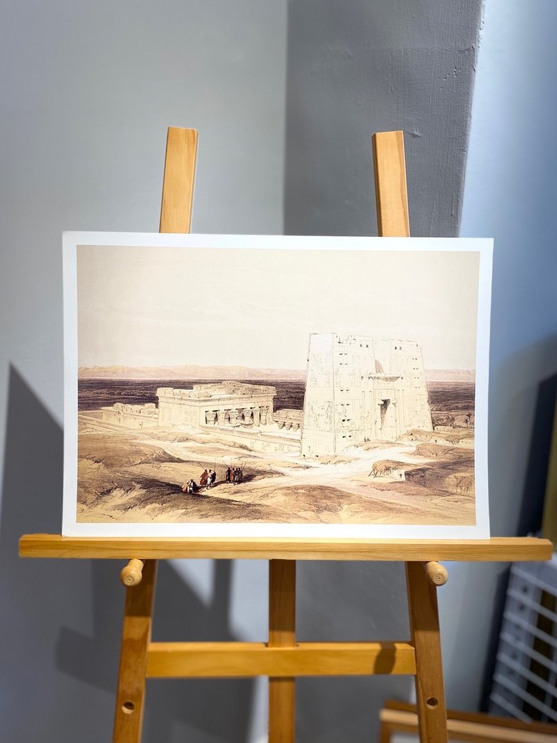 藝術家David Roberts - 埃德富神廟ART PRINT - 海報/掛畫/掛布 - 紙 金色