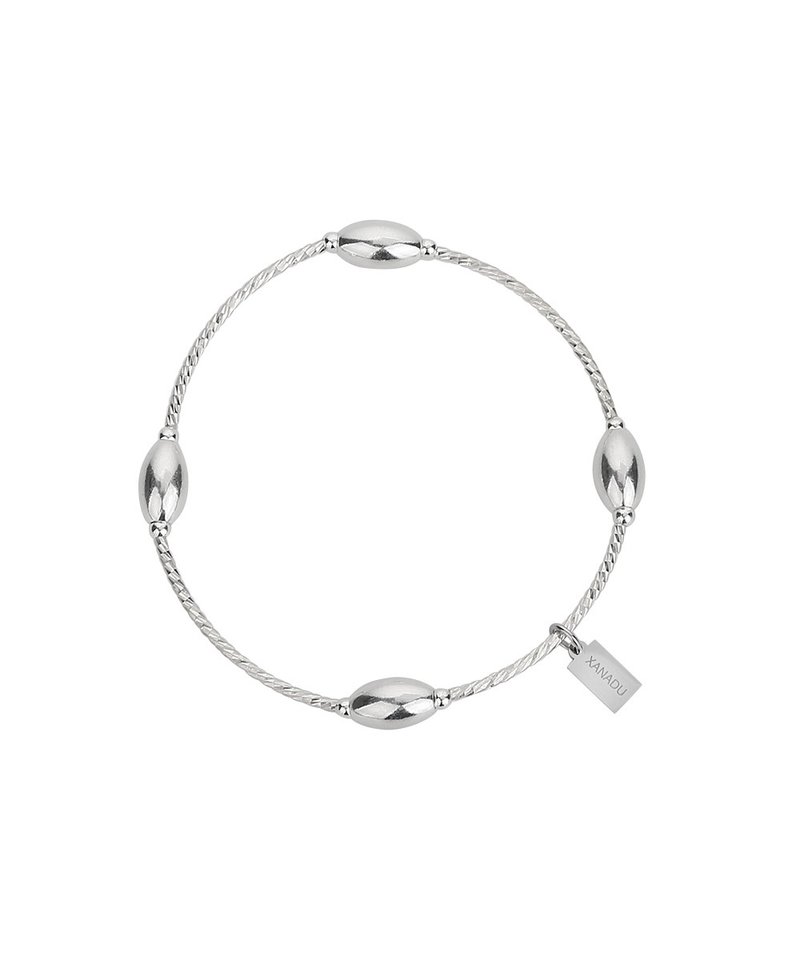 SILVER OVAL BRACELET - 手鍊/手環 - 純銀 銀色