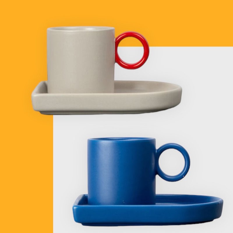 Niki Espresso cup and plate - แก้วมัค/แก้วกาแฟ - เครื่องลายคราม 