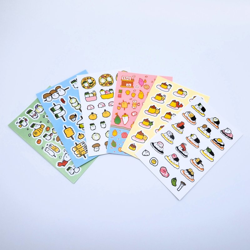 Yum yum sticker pack(6 sheets) - สติกเกอร์ - กระดาษ สีเขียว