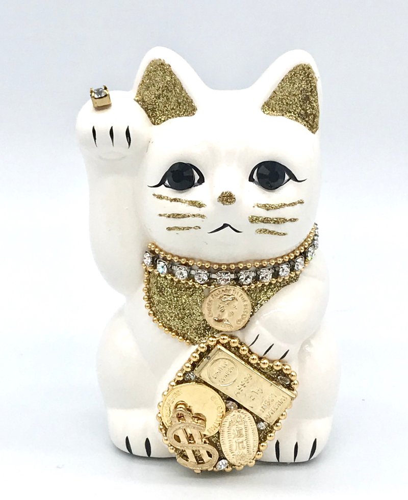 Millionaire Cat - Items for Display - Pottery White