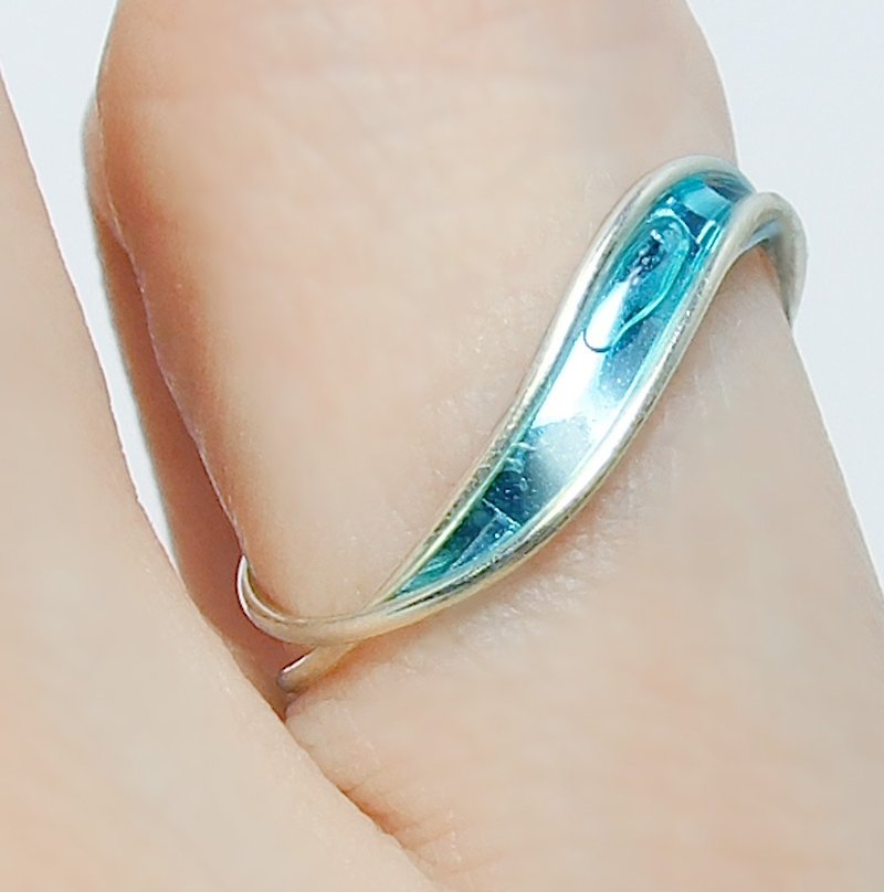 湖光綠 ─ 彩色星環純銀戒指(有5種顏色) - 戒指 - 其他金屬 