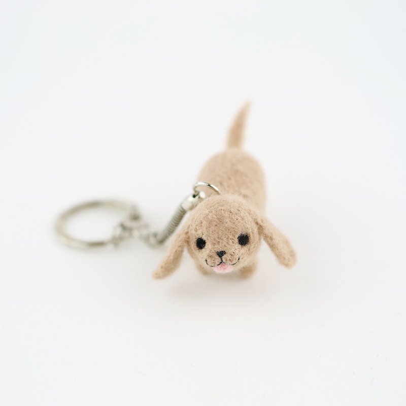 Walk the dog Key ring – Dachshund - Keychains - Wool 