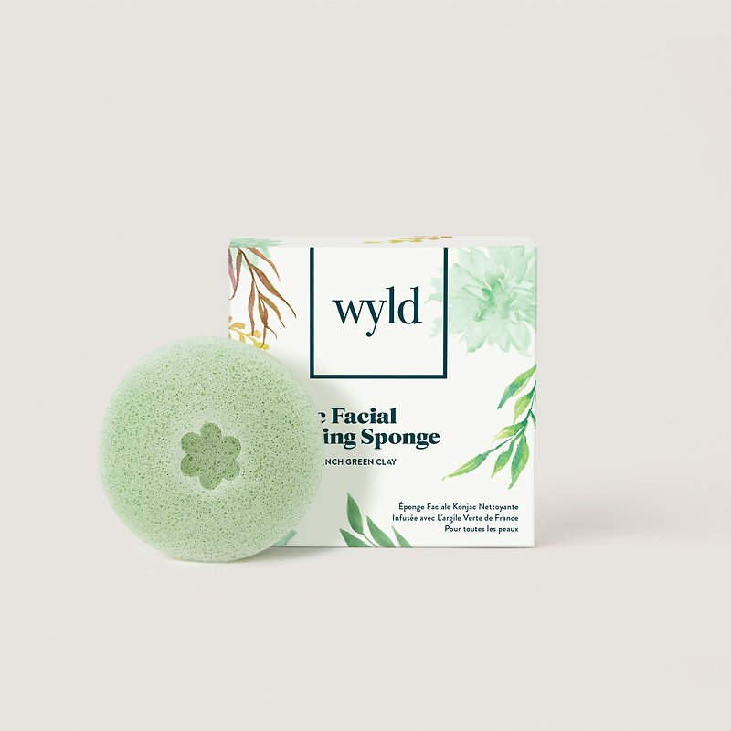 2023 New Product - Canada Wyld Skincare French Green Clay Konjac Cleansing Ball - อุปกรณ์ห้องน้ำ - วัสดุอื่นๆ 