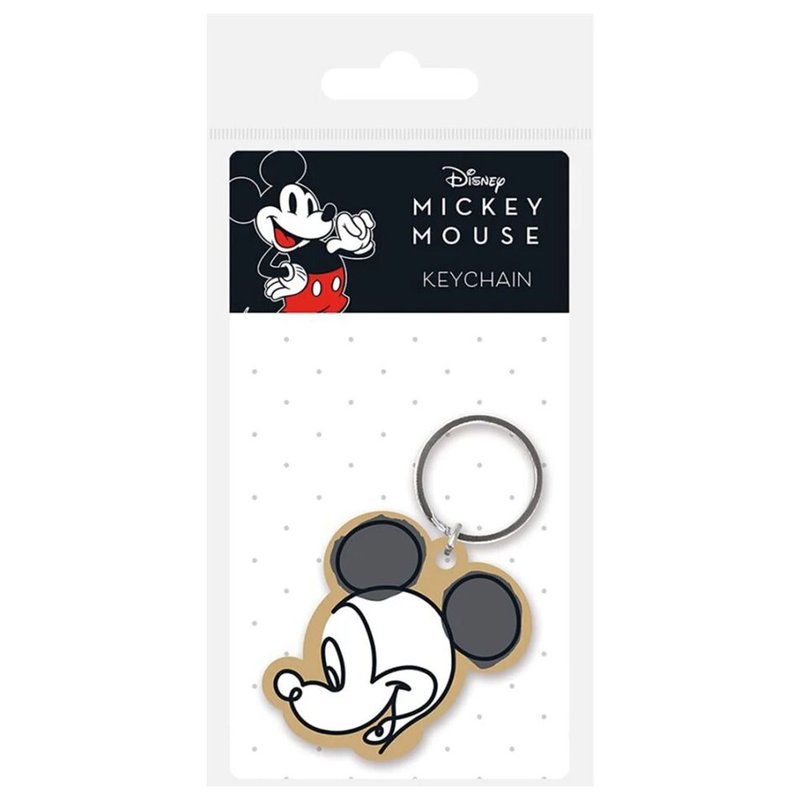 【Disney】Mickey Mouse Line Art Keychain - Keychains - Plastic Multicolor