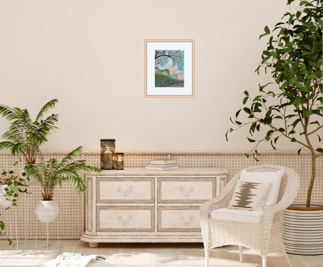 オイルパステル画「見守り」 オイルパステル画「見守り」 オイルパステル画「見守り」