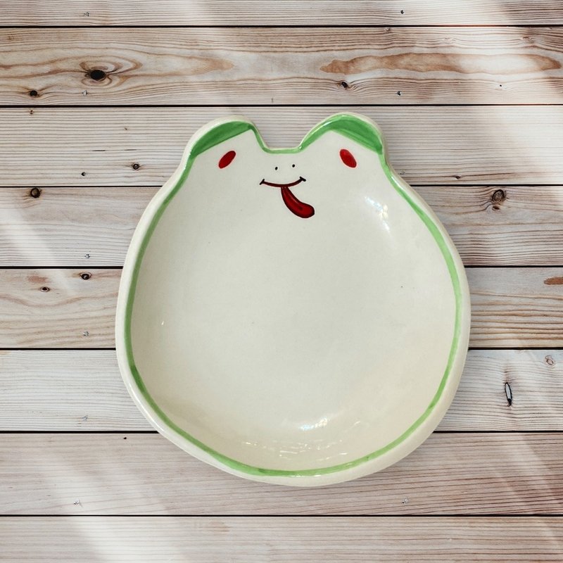 frog saucer - Small Plates & Saucers - Porcelain Multicolor