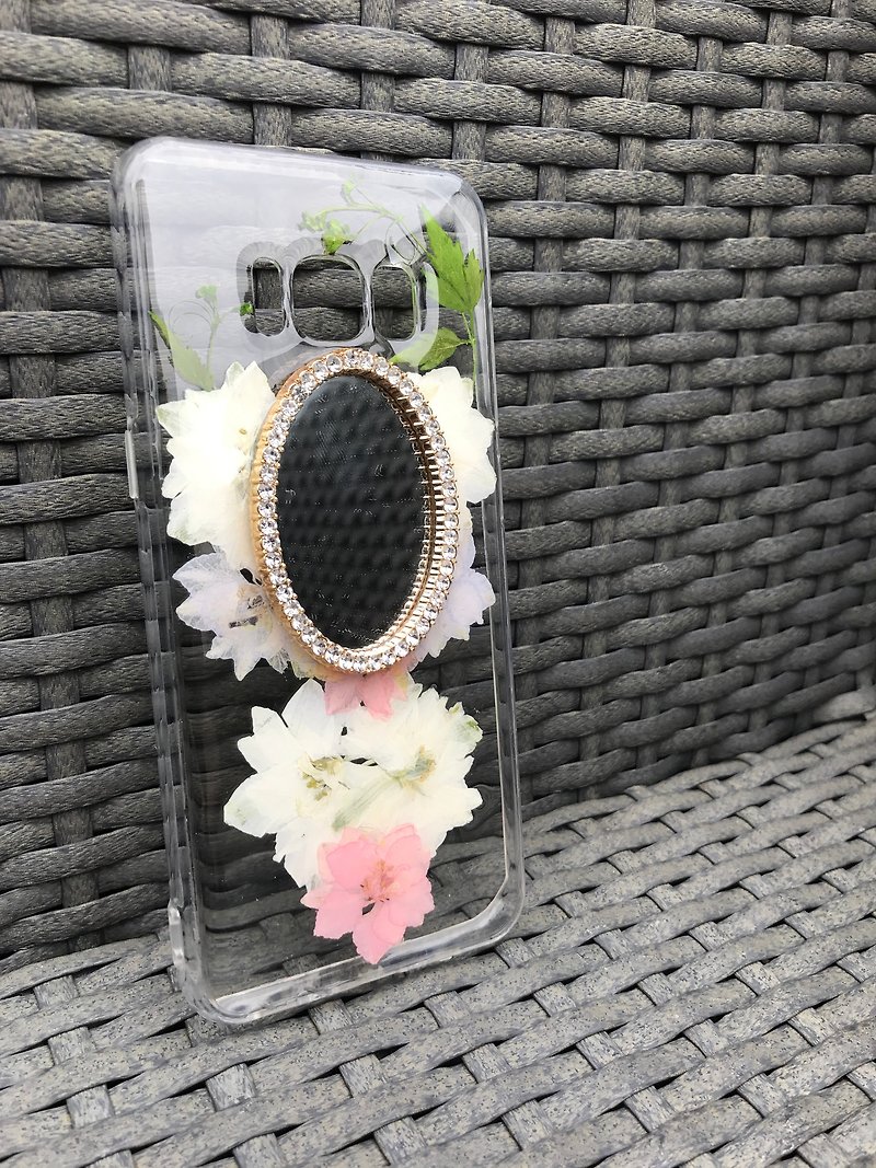 Samsung Galaxy S8 Dry Pressed Flowers Case Mirror crystal case FMR 003 - เคส/ซองมือถือ - พืช/ดอกไม้ หลากหลายสี