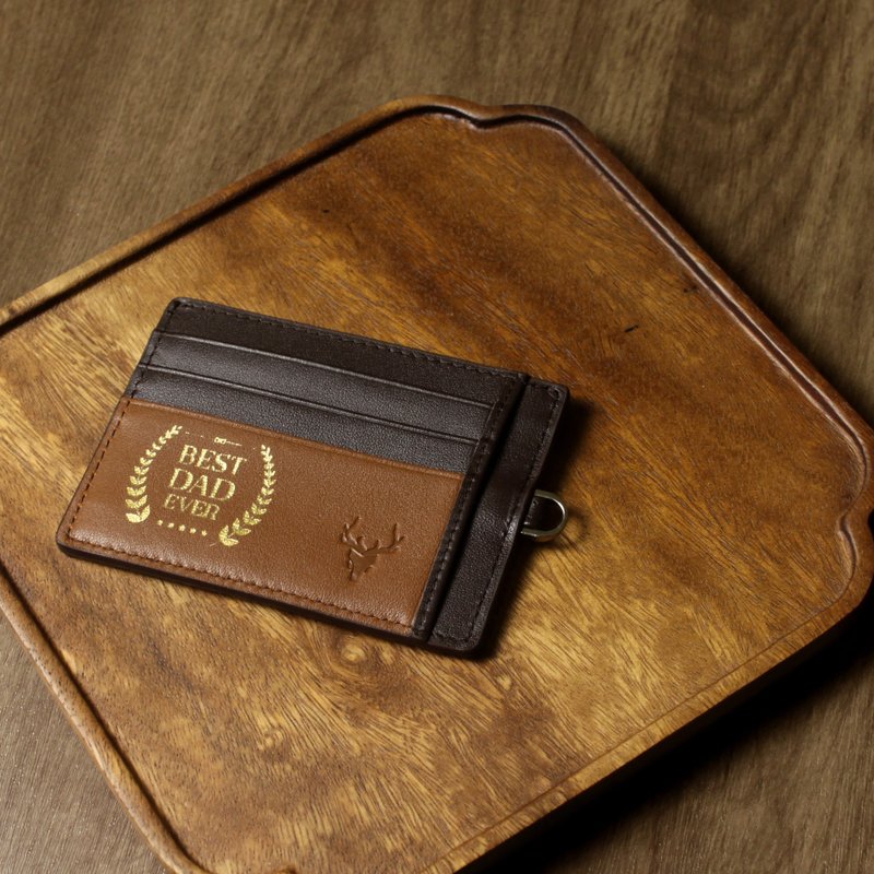 Hector 卡片及證件套 刻字客製 識別證 客製化刻字圖像 深棕 - 名片夾/名片盒 - 真皮 咖啡色