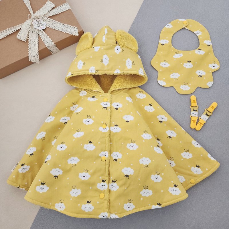 Fast shipping ~ Warm Plush Cape Yellow Cloud Cape Jacket - Coats - Cotton & Hemp Yellow