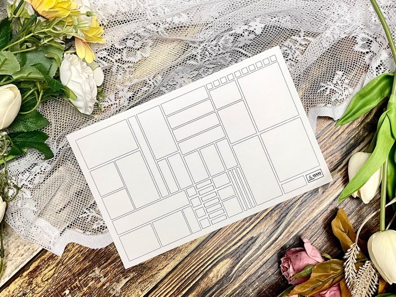 dot square matte clear sticker 3pcs - 貼紙 - 防水材質 多色