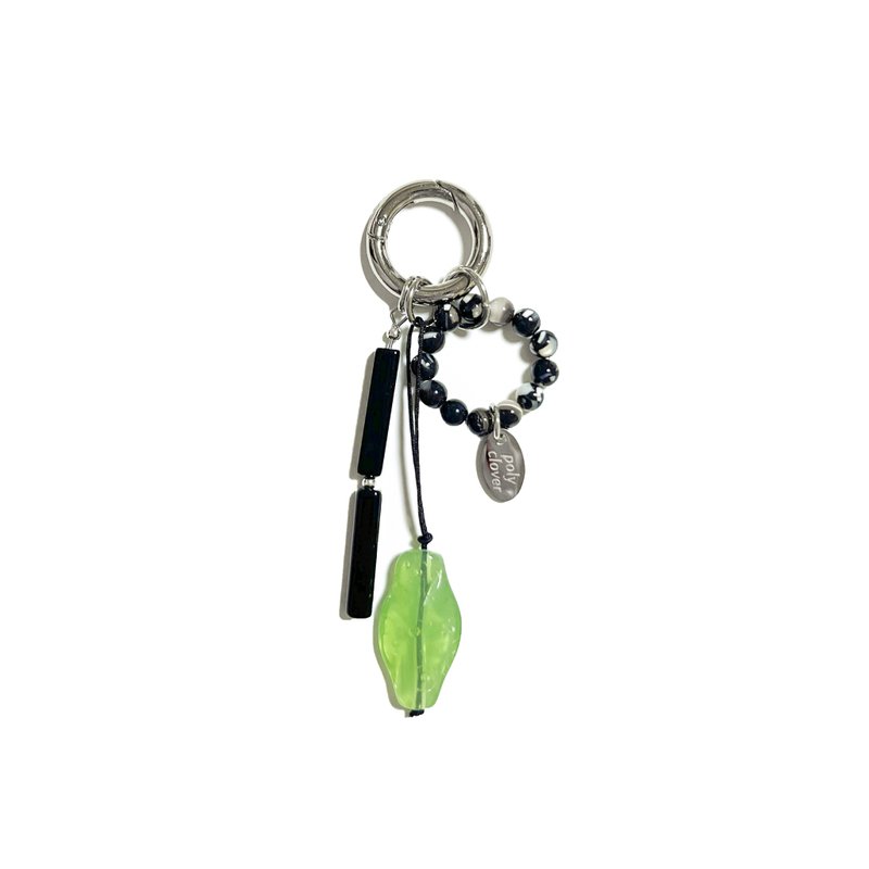 willow leaf bead keyring - 鎖匙扣/鎖匙包 - 其他材質 綠色