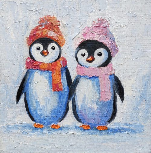 油絵　専用　ペンギンみたいな可愛すぎる鳥パフィン 油絵 専用 ペンギンみたいな可愛すぎる鳥パフィン 美術品