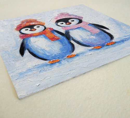 油絵　専用　ペンギンみたいな可愛すぎる鳥パフィン 油絵 専用 ペンギンみたいな可愛すぎる鳥パフィン 美術品