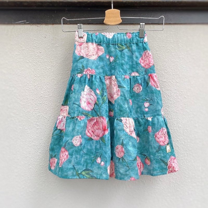 Peony in May - Kid Full Sugar Cake Dress - Skirts - Cotton & Hemp Multicolor