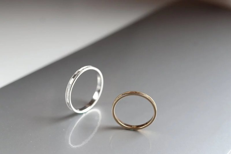14K Milligram Coupling Ring 米爾格倫戒指洗澡免摘  流汗碰水不 - 戒指 - 貴金屬 金色